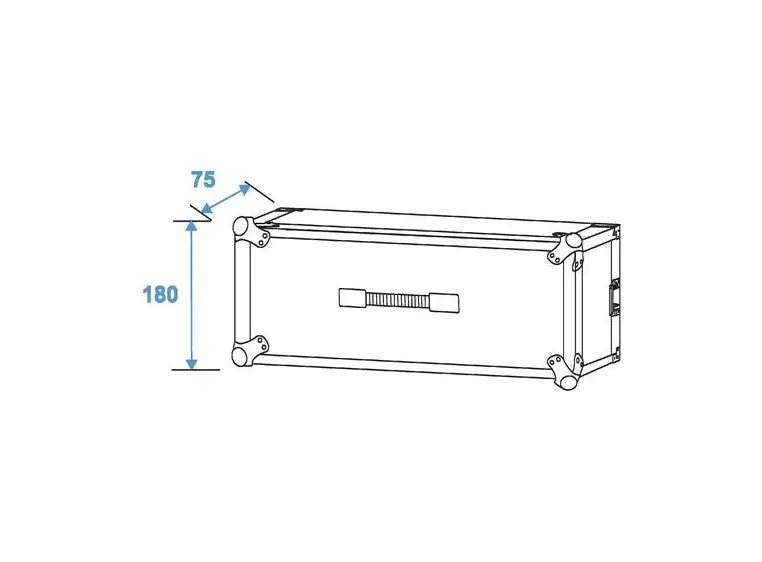 Effect rack CO DD, 3U, 24cm dypt, svart 